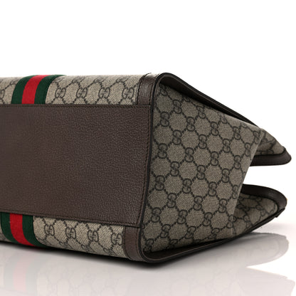 Gucci GG Supreme Monogram Web Medium Ophidia Tote Bag Brown 7 of 7