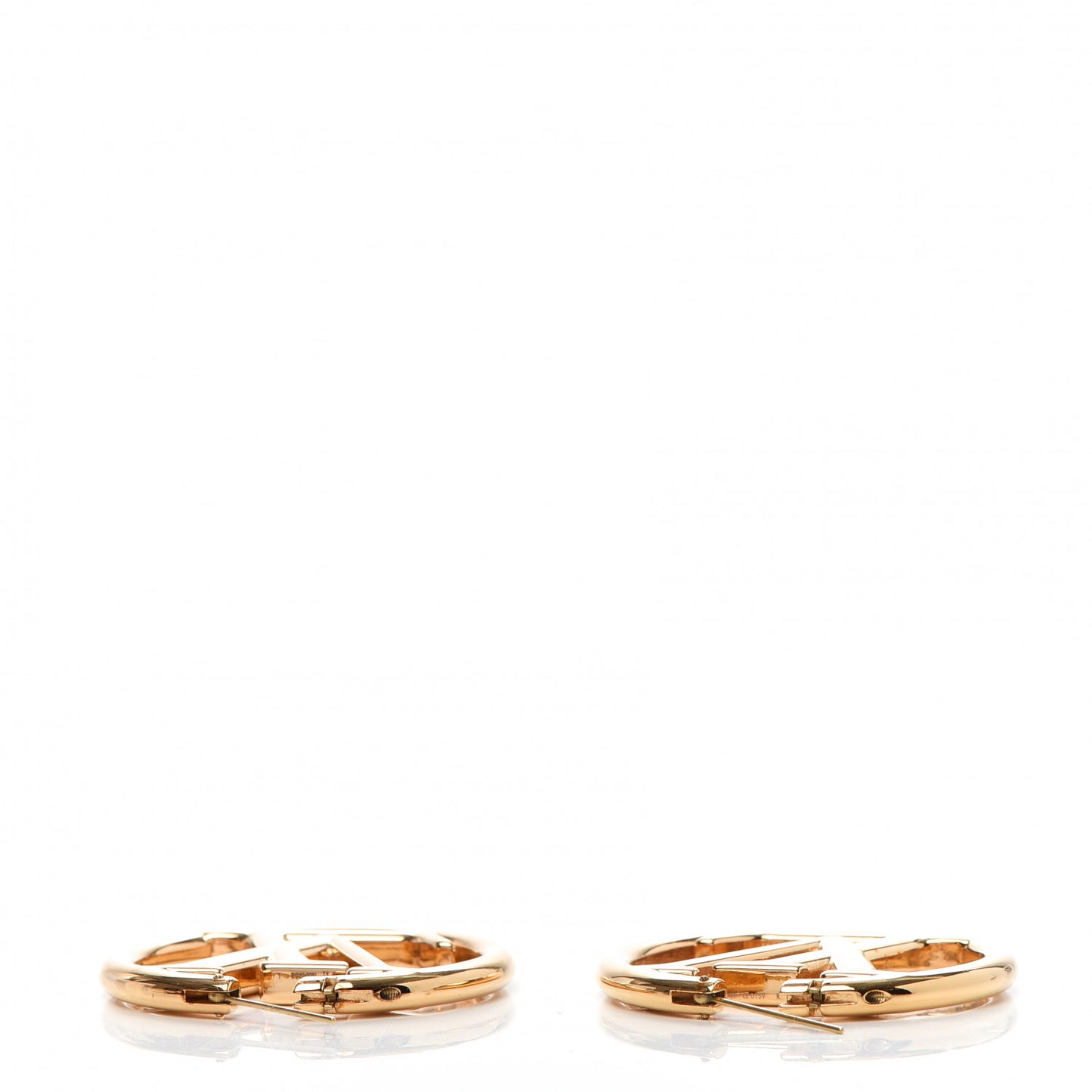 Metal Louise Hoop Earrings Gold