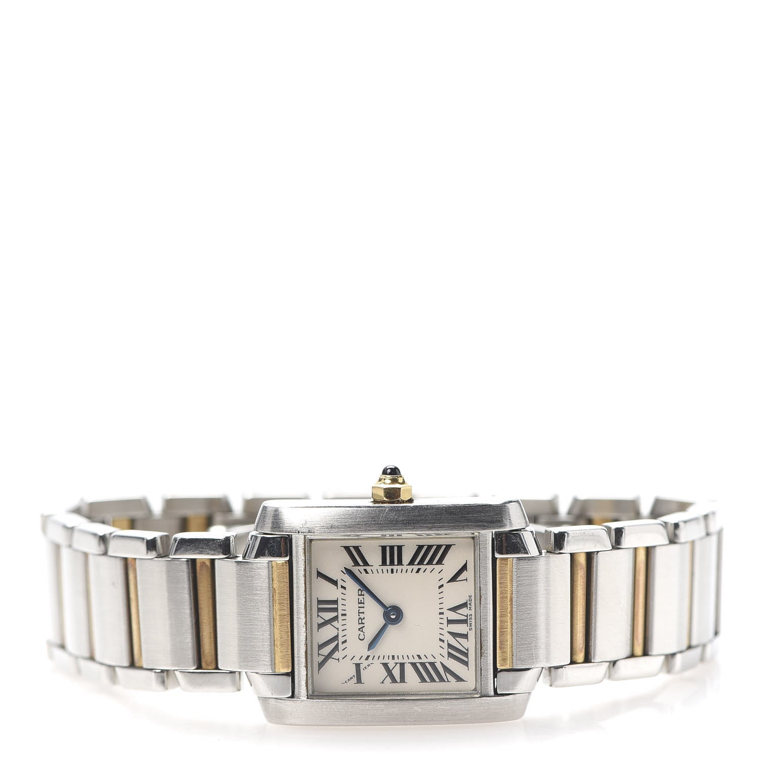 Cartier Stainless Steel 18K Yellow Gold 20mm Tank Francaise Quartz Watch 3 of 6