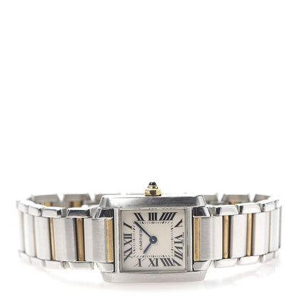 Cartier Stainless Steel 18K Yellow Gold 20mm Tank Francaise Quartz Watch 3 of 6