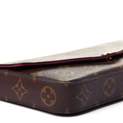 Louis Vuitton Monogram Pochette Felicie Chain Wallet Fuchsia 7 of 16