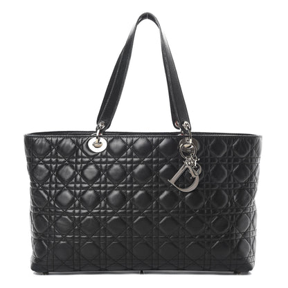 Christian Dior Lambskin Cannage Large Lady Dior Shopper Tote Black 1 of 15
