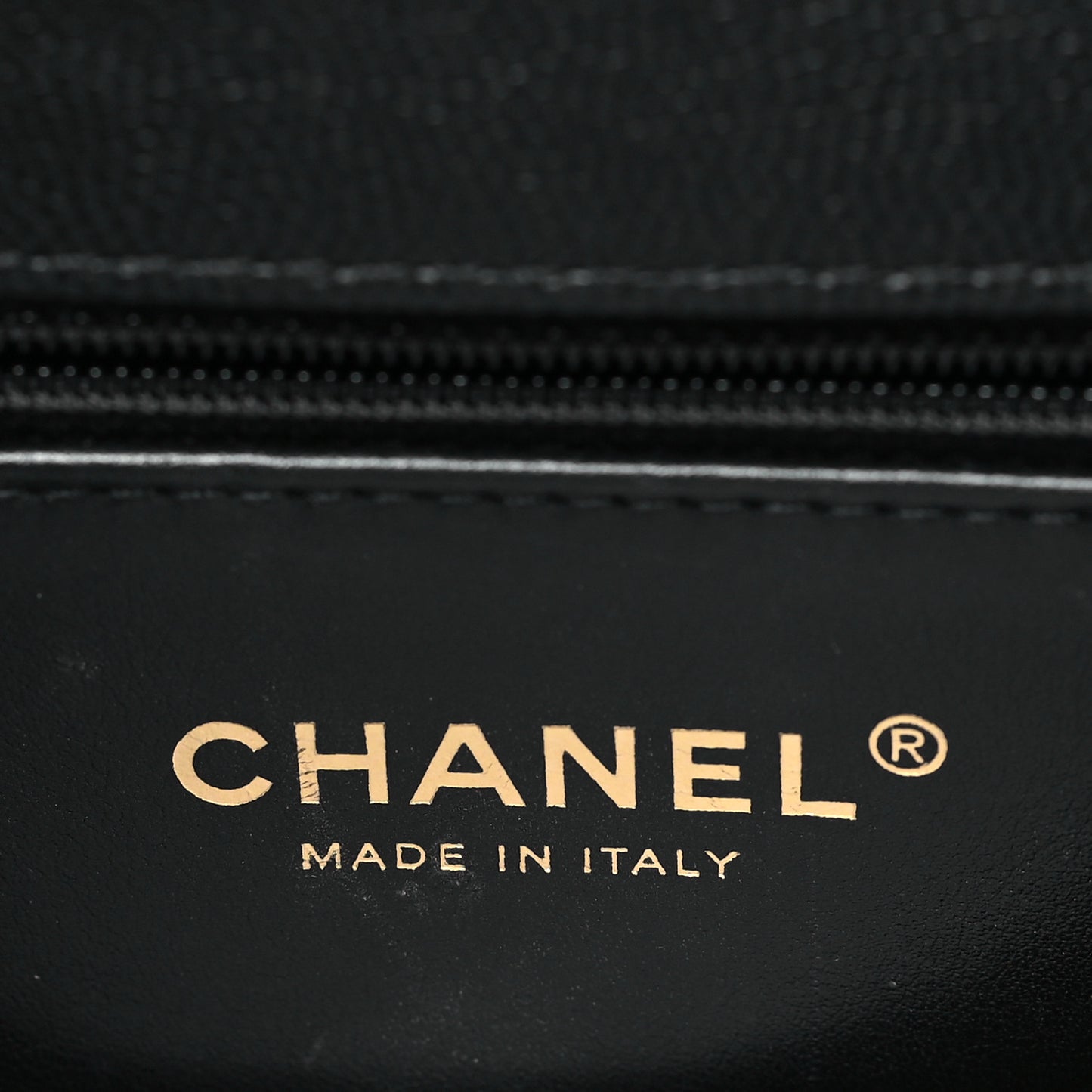 Caviar Lizard Embossed Quilted Small Coco Handle Flap Black