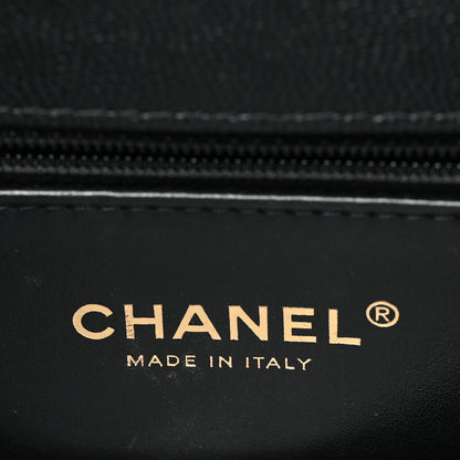 Chanel Caviar Lizard Embossed Quilted Small Coco Handle Flap Black 6 of 11