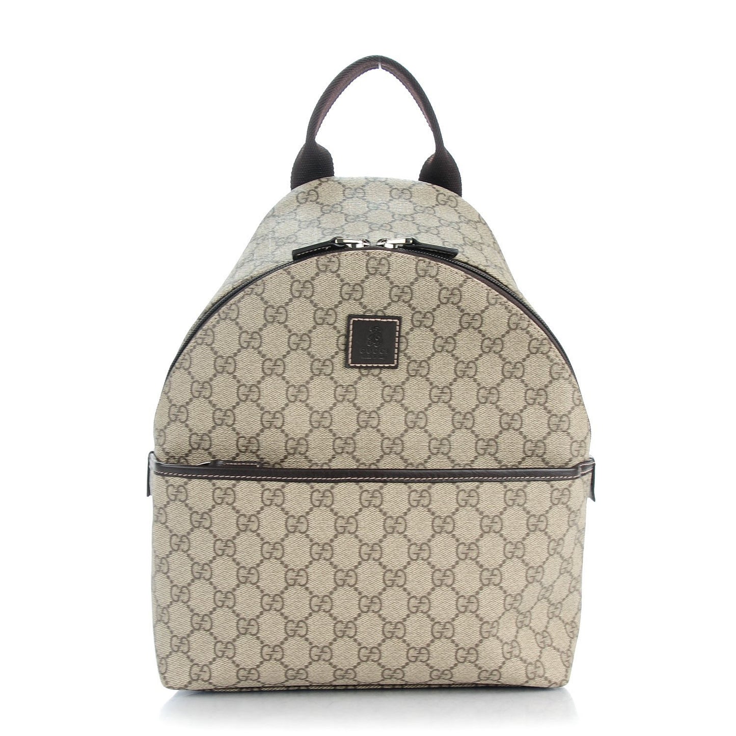 GG Supreme Monogram Margaux Calfskin Childrens Day Backpack Beige Ebony Cocoa Dark Chocolate