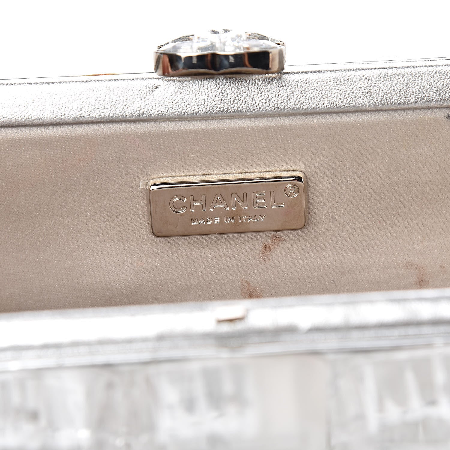 Chanel Plexi Ice Cube Clutch Silver 6 of 13