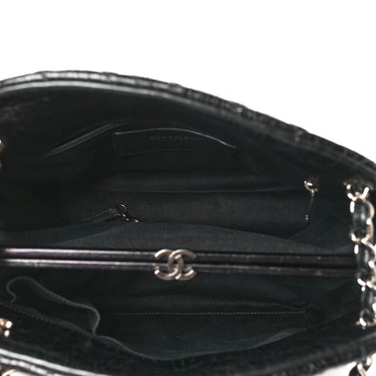 Chanel Glazed Calfskin Quilted Large Just Mademoiselle Bowling Bag Black 5 of 11