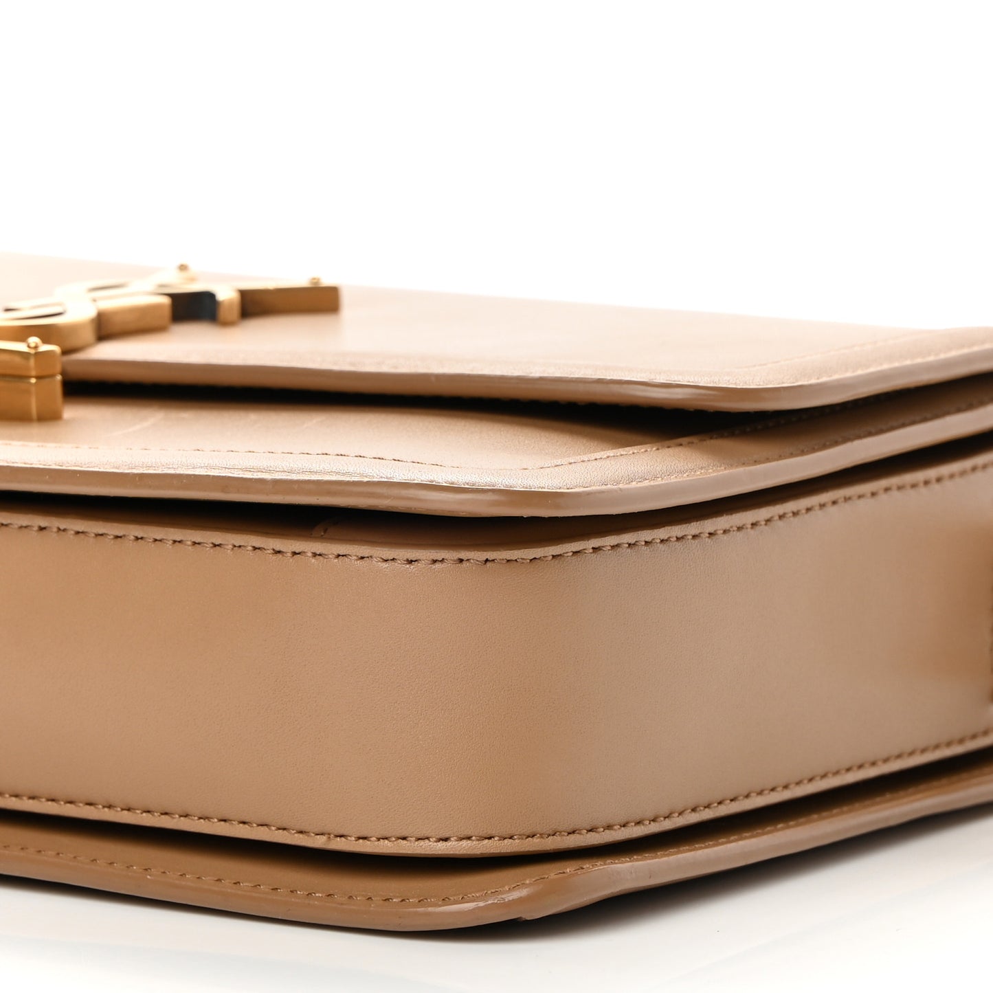 Box Calfskin Monogram Medium Solferino Satchel Natural Tan