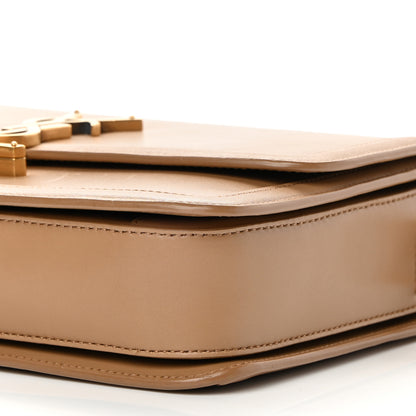 Saint Laurent Box Calfskin Monogram Medium Solferino Satchel Natural Tan 9 of 13