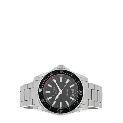 Gucci Stainless Steel 45mm Dive GMT Quartz Watch Black 2 of 5