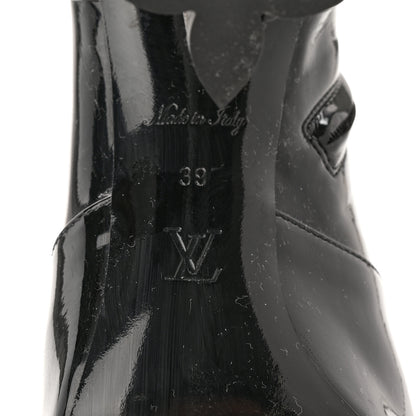 Louis Vuitton Patent Uniformes Silhouette Ankle Boots 39 Black 6 of 10