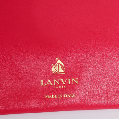 Lanvin Smooth Calfskin Small Fringe Shopper Tote Bright Pink 7 of 7