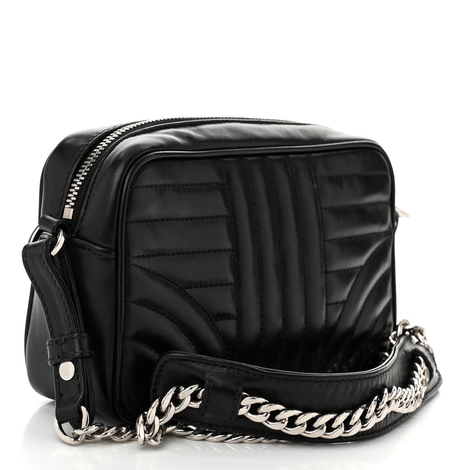 Prada Soft Calfskin Diagramme Camera Bag Black 3 of 11