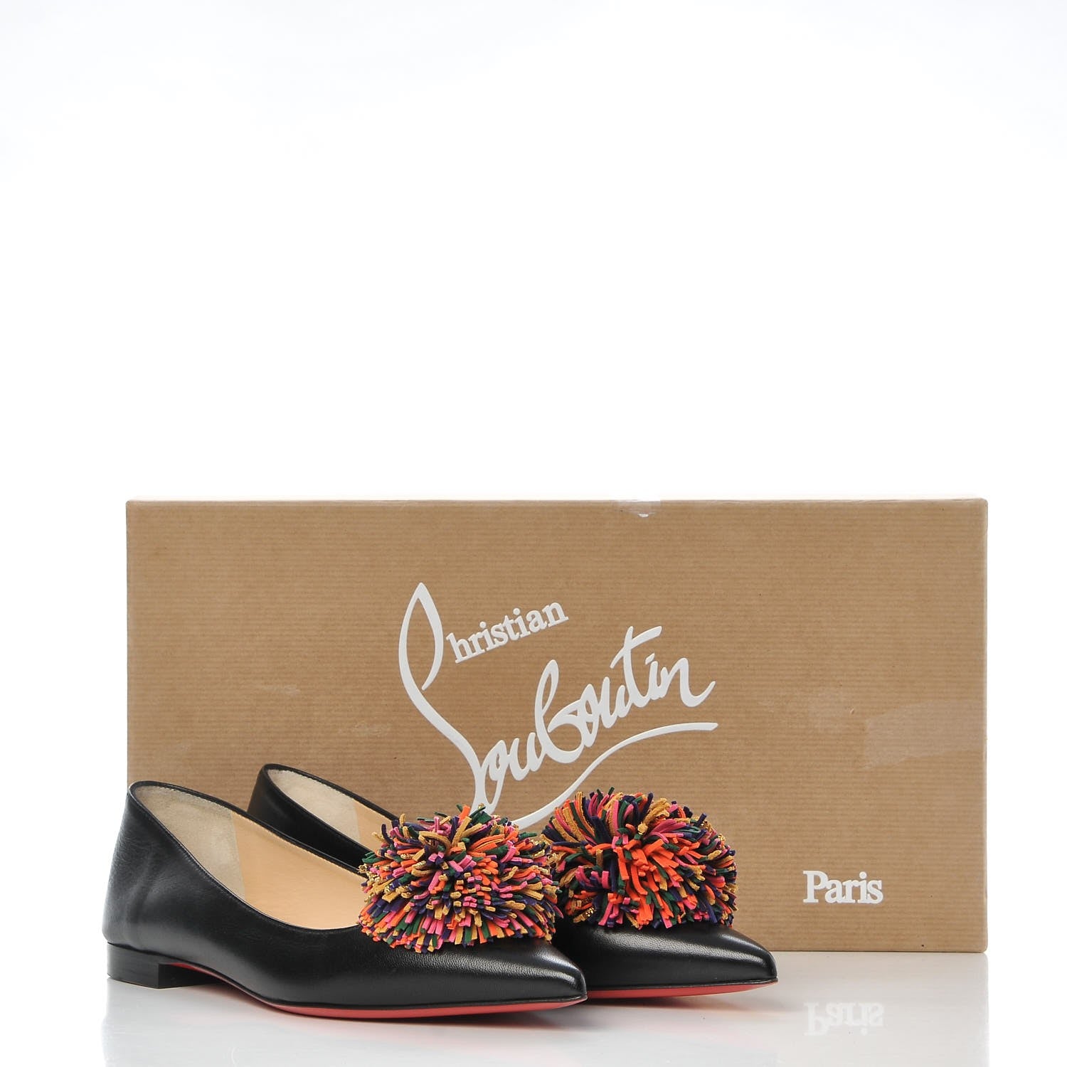 Christian Louboutin Shiny Nappa Konstantina Flats 36 Black 9 of 9