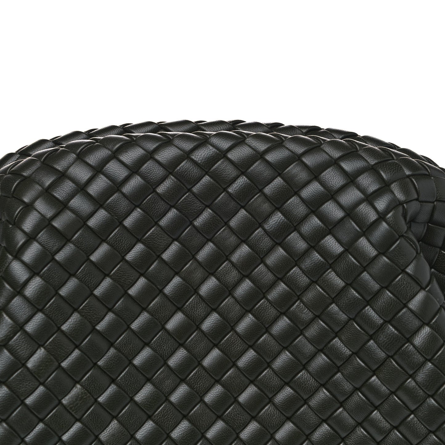 Nappa Intrecciato Padded Clutch Green