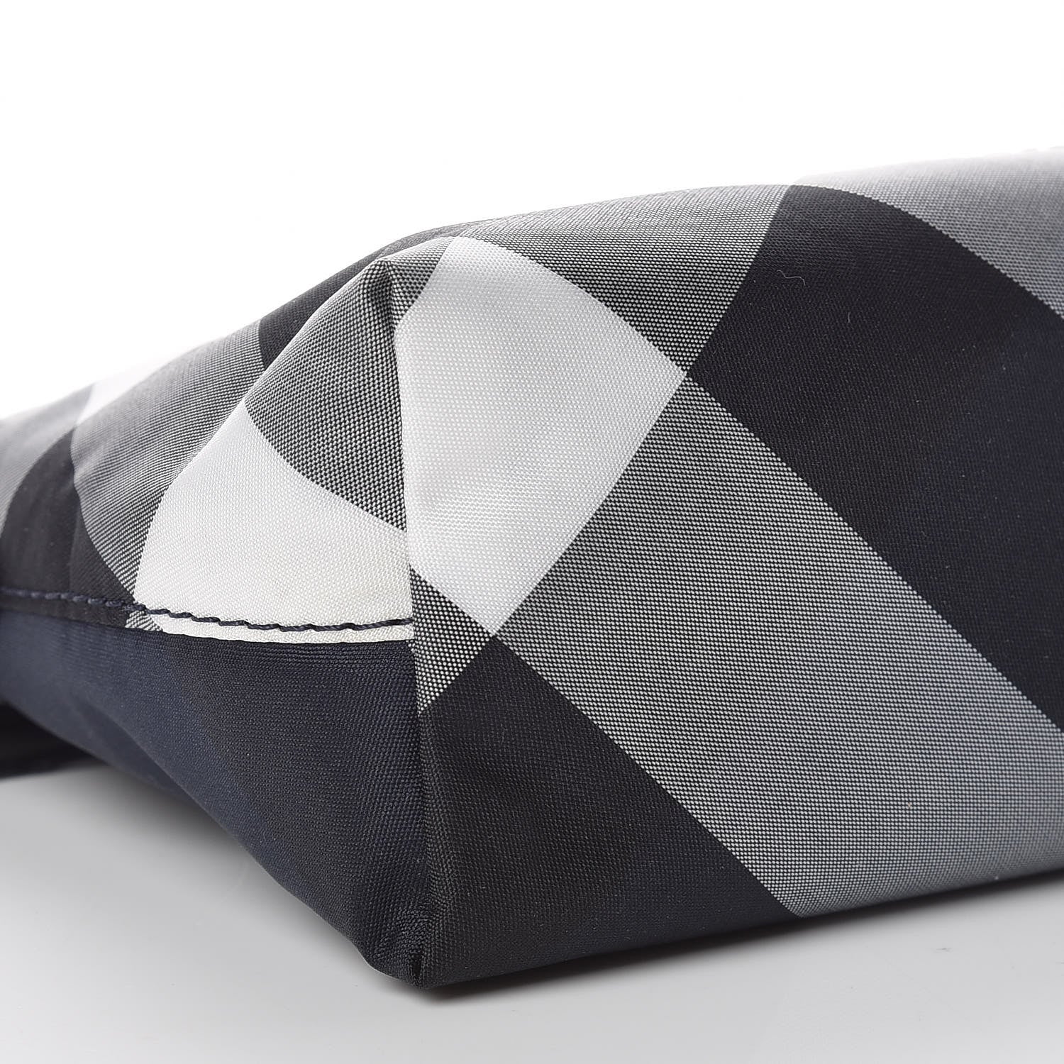 Burberry Nylon Nova Check Zip Top Pouch Indigo Blue 8 of 9