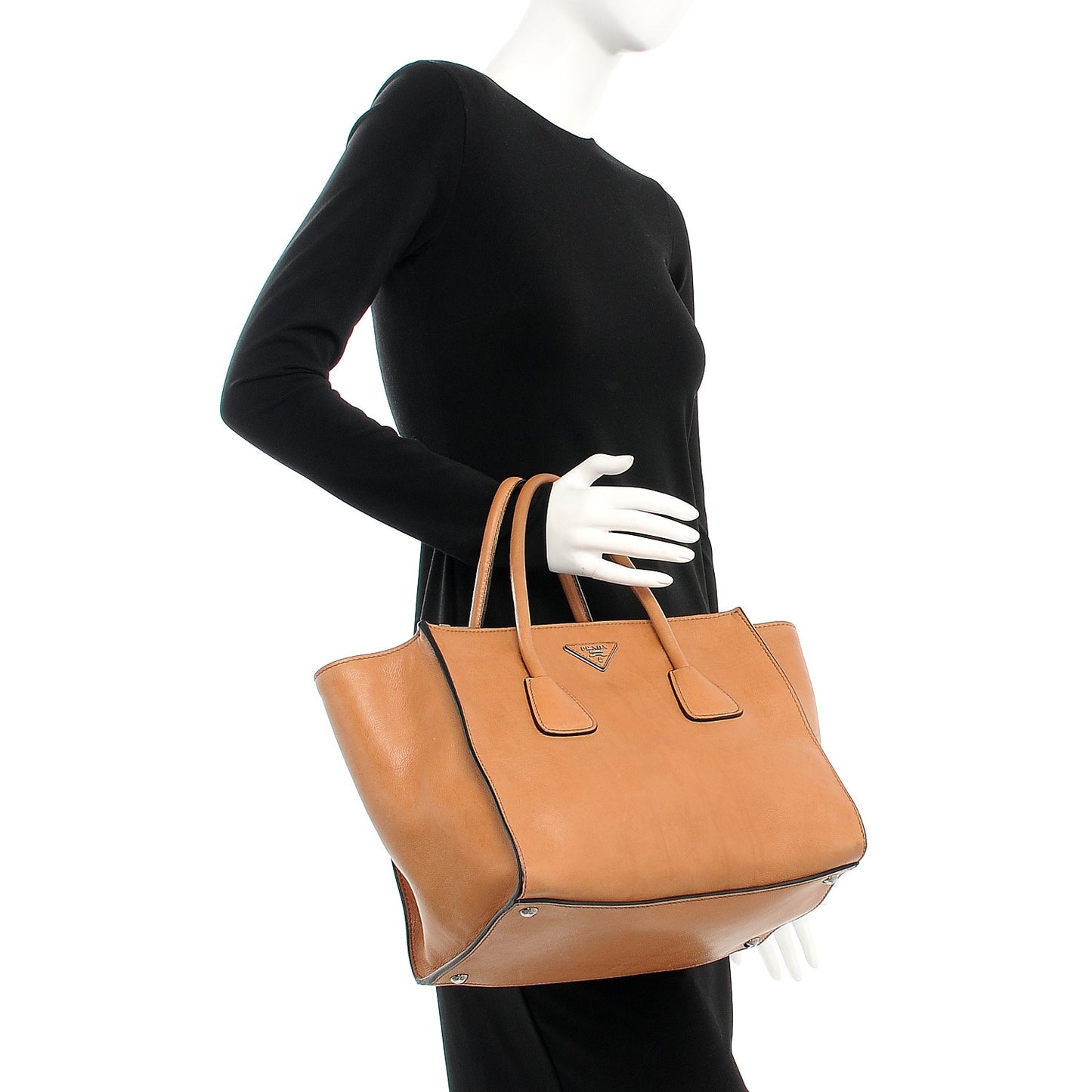 Glace Calf Twin Pocket Tote Naturale