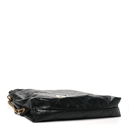 Chanel Shiny Calfskin Quilted Chanel 22 Backpack Black 4 of 10