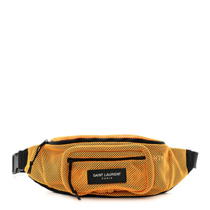 Saint Laurent Nylon Mesh SLP Belt Bag Jaune 1 of 10