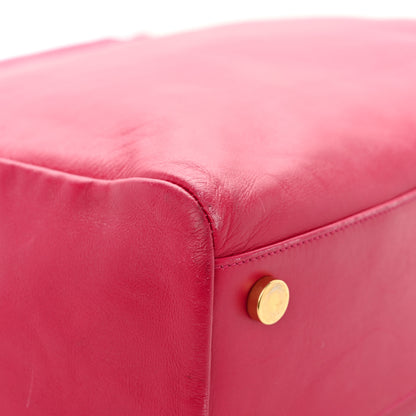 Saint Laurent Calfskin Suede Reversible East West Shopping Tote Pink 16 of 23