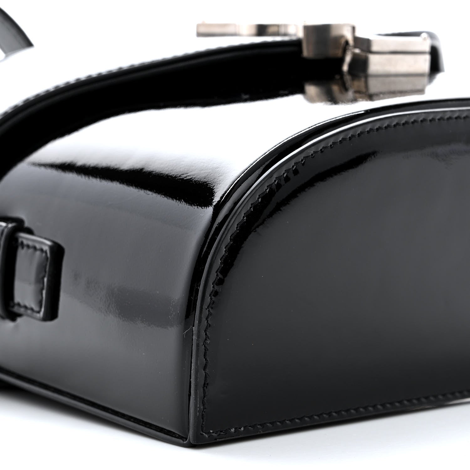 Saint Laurent Patent Monogram June Box Bag Black 9 of 11