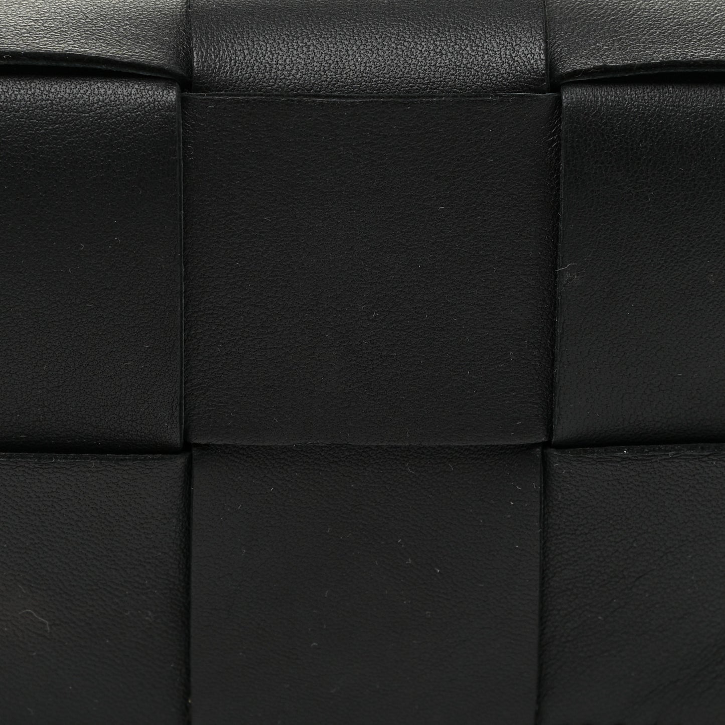 Lambskin Maxi Intrecciato Extra Mini Cassette Crossbody Bag Black