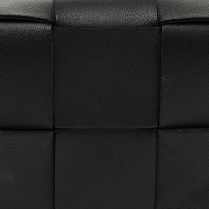 Bottega Veneta Lambskin Maxi Intrecciato Extra Mini Cassette Crossbody Bag Black 10 of 11