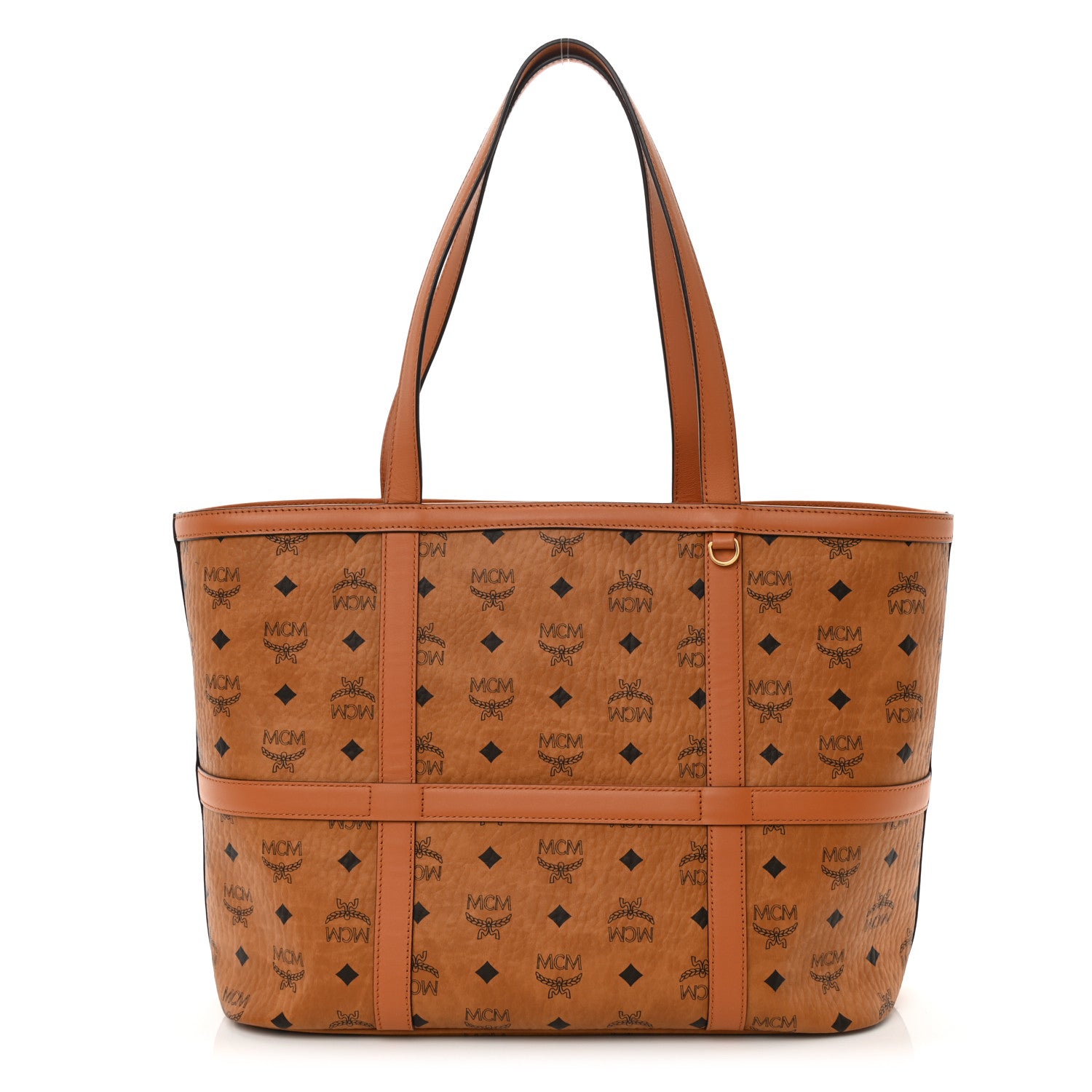MCM Visetos Medium Delmy Shopper Tote Brown 1 of 10