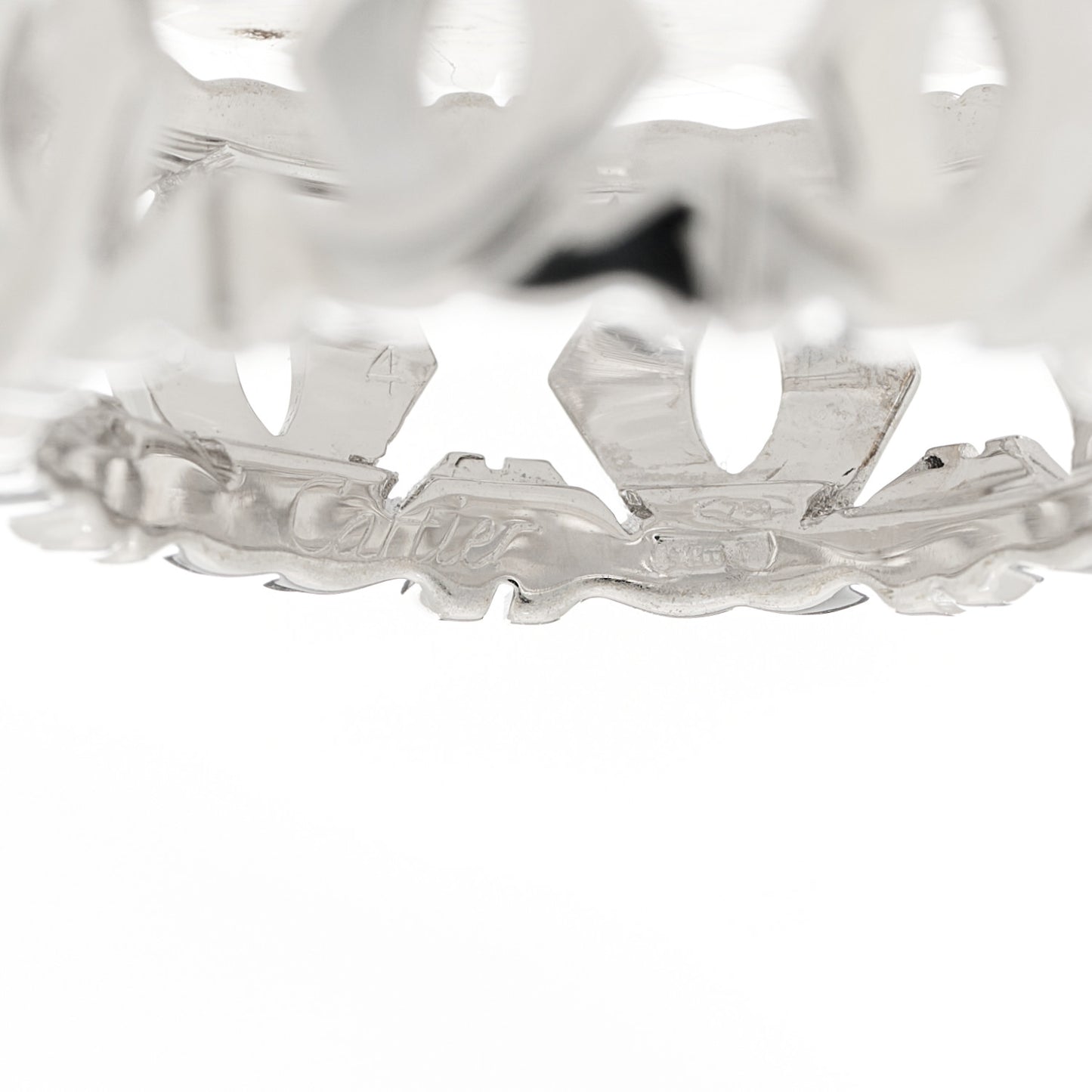18K White Gold Entrelaces Ring 54 6.75