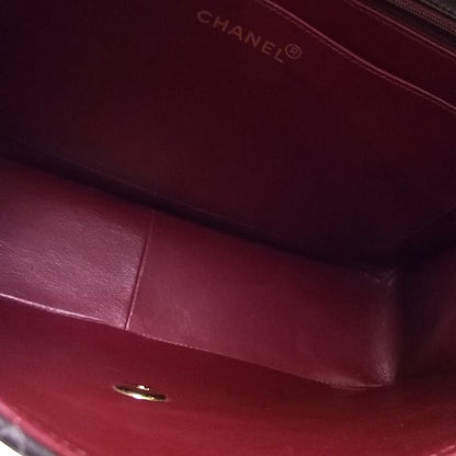 Chanel Vintage Leather Jumbo Classic Flap Black 8 of 13