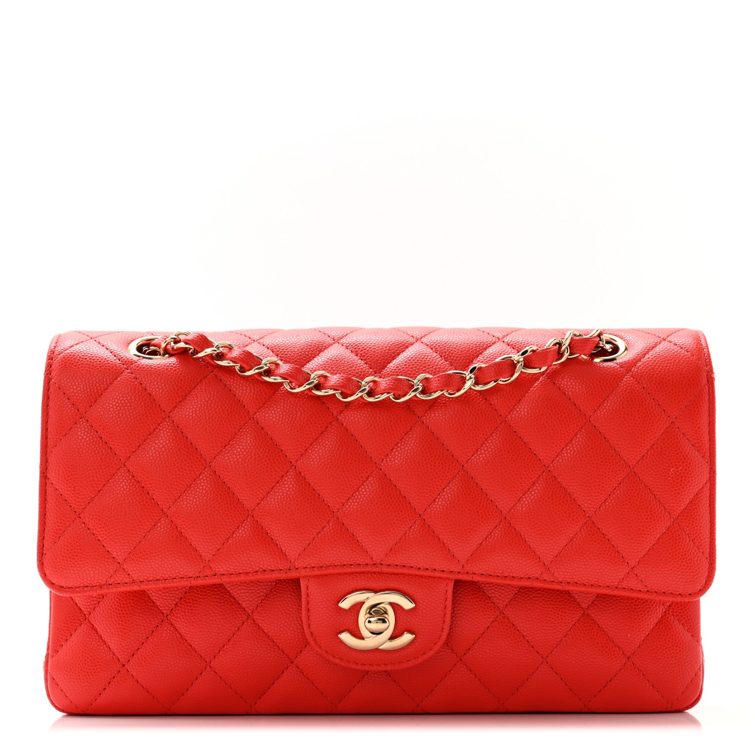Chanel Caviar Quilted Medium Double Flap Red 1 of 11