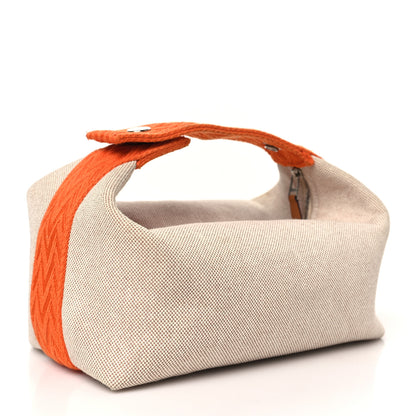 Hermes Canvas Small Bride-A-Brac Pouch Natural Orange 3 of 8