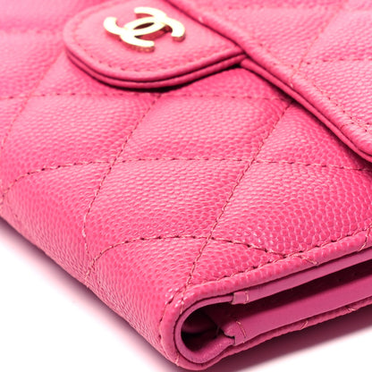 Chanel Caviar Quilted Medium Flap Wallet Pink 10 of 10