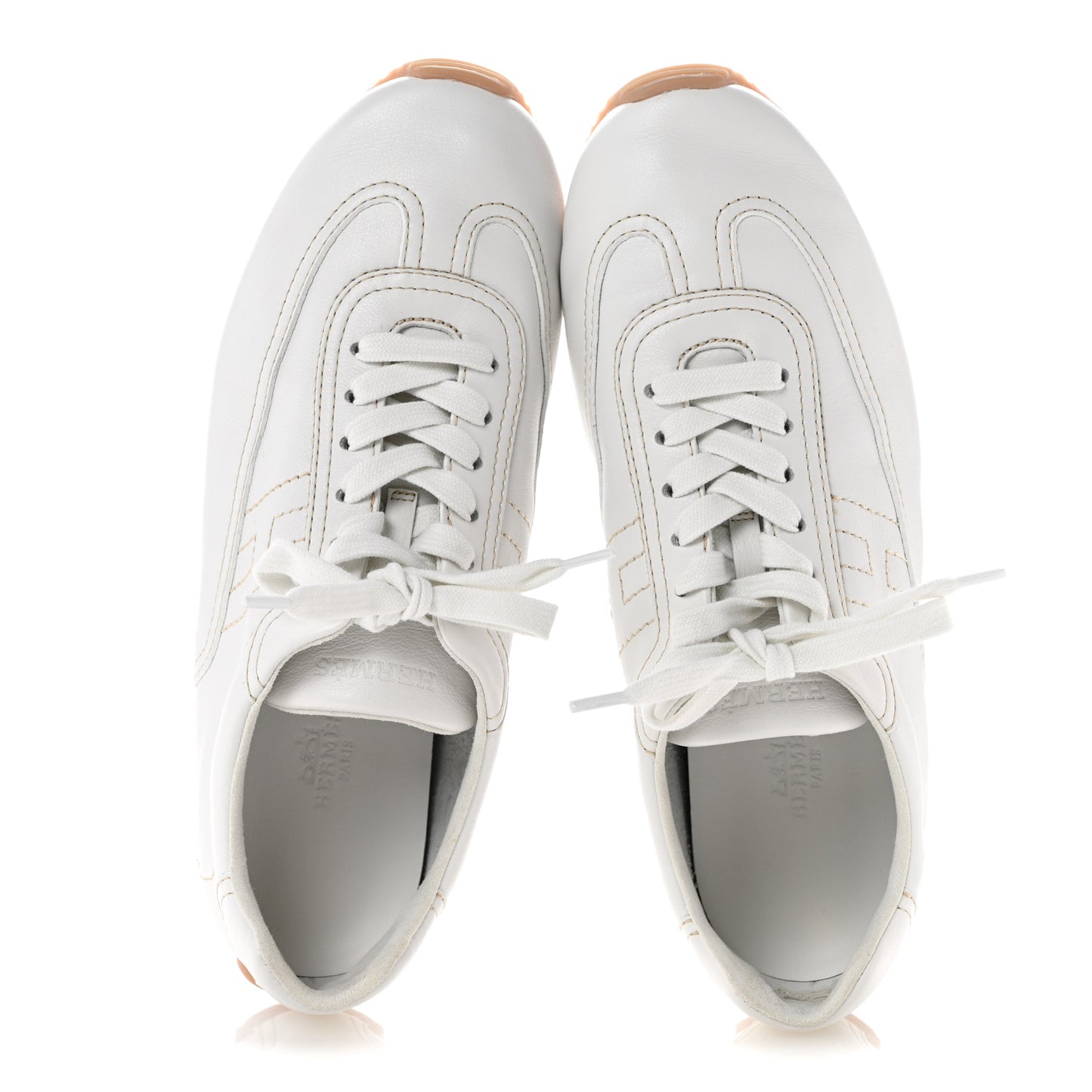 Supple Calfskin Master Sneakers 38 Beige Glaise