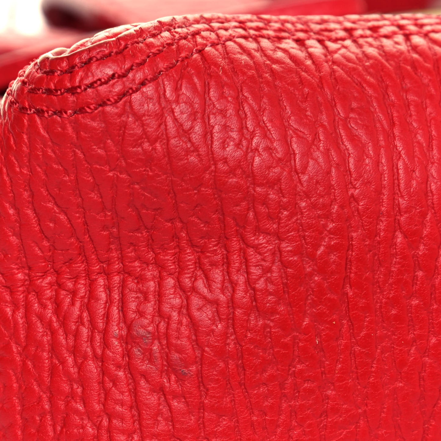 Textured Calfskin Mini Pashli Satchel Red