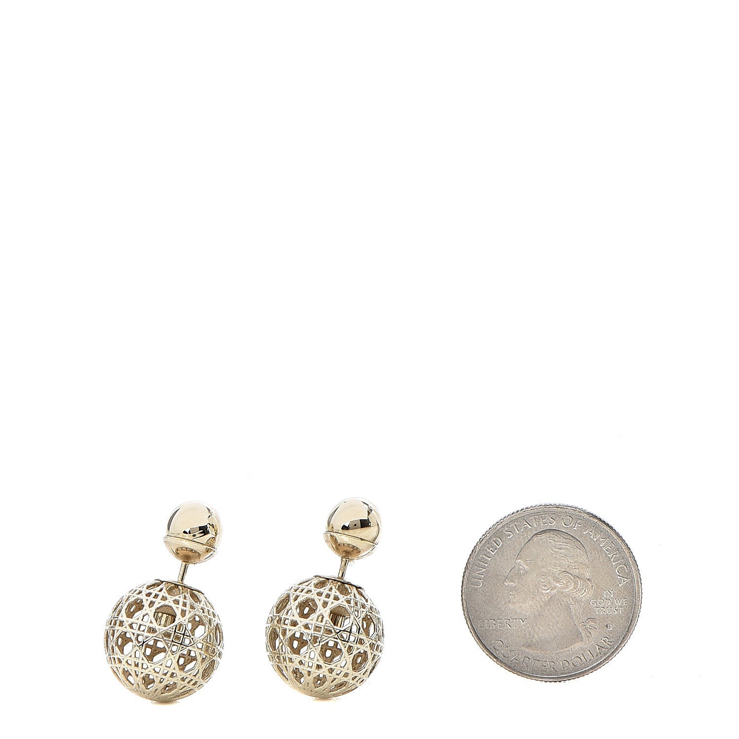 Christian Dior Cannage Mise En Dior Tribal Earrings Gold 2 of 4