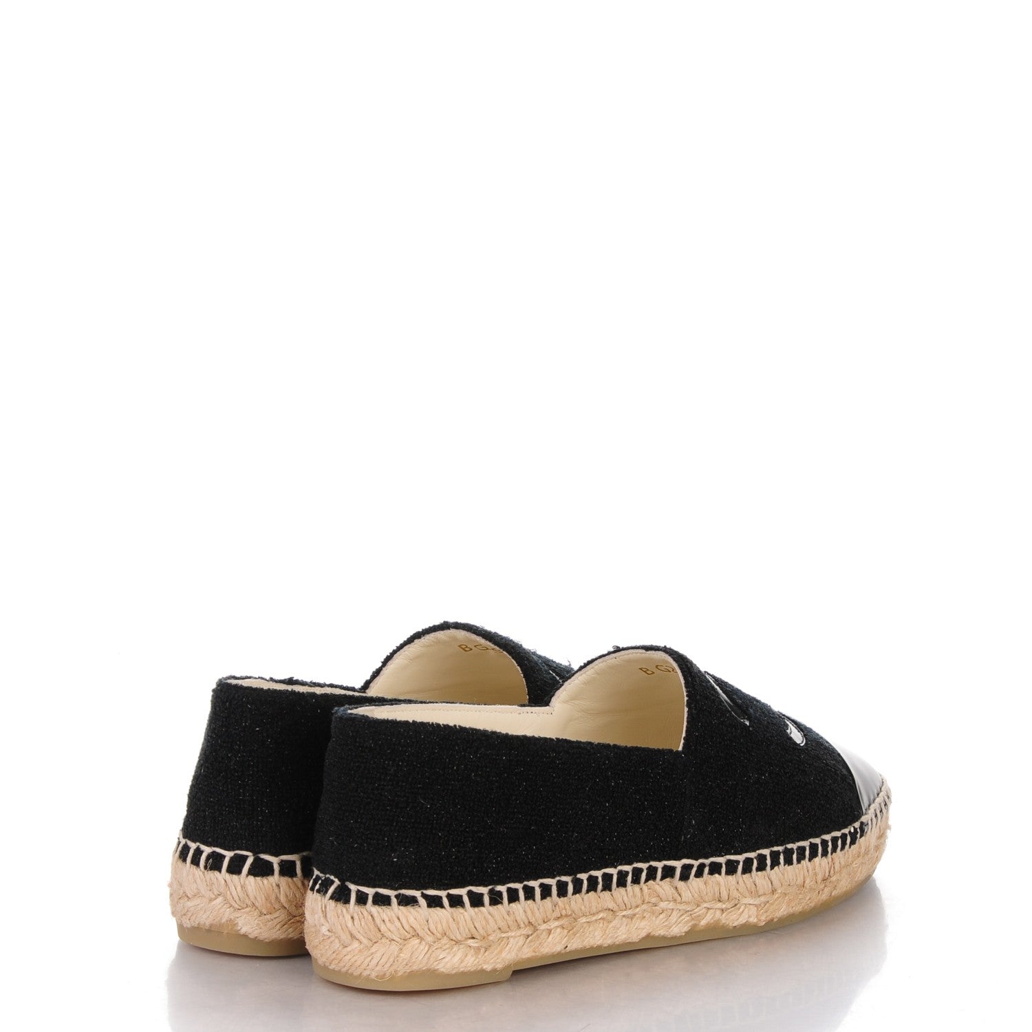 Chanel Fabric Patent Calfskin CC Espadrilles 36 Black 4 of 7