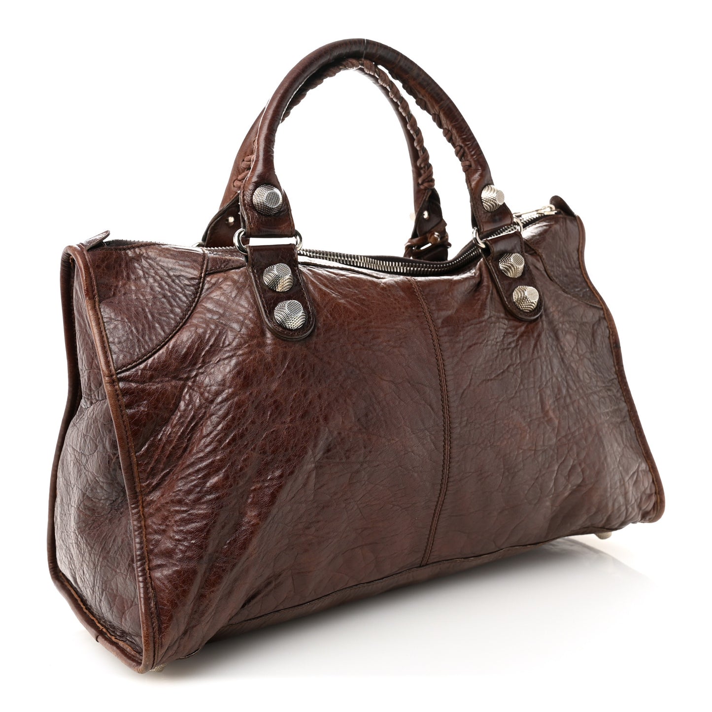 Agneau Giant 21 Silver Hardware Work Charbon