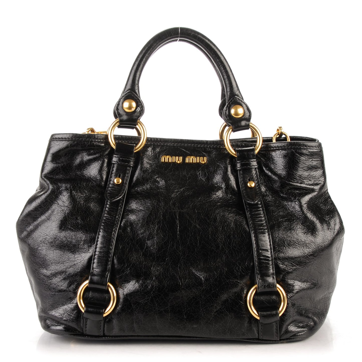 Vitello Shine Tote Black