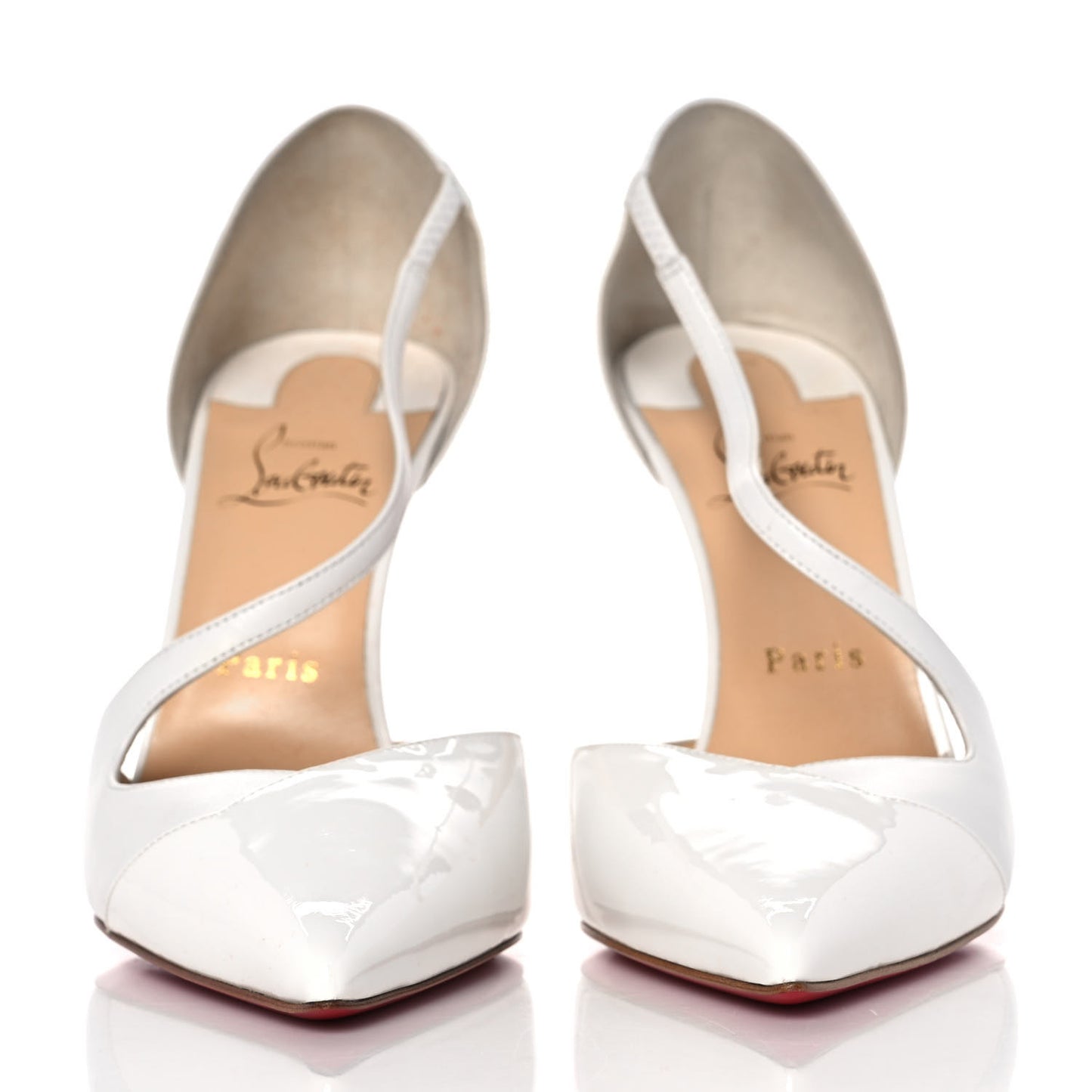 Patent Kid Round And Square 100 Pumps 40.5 Bianco