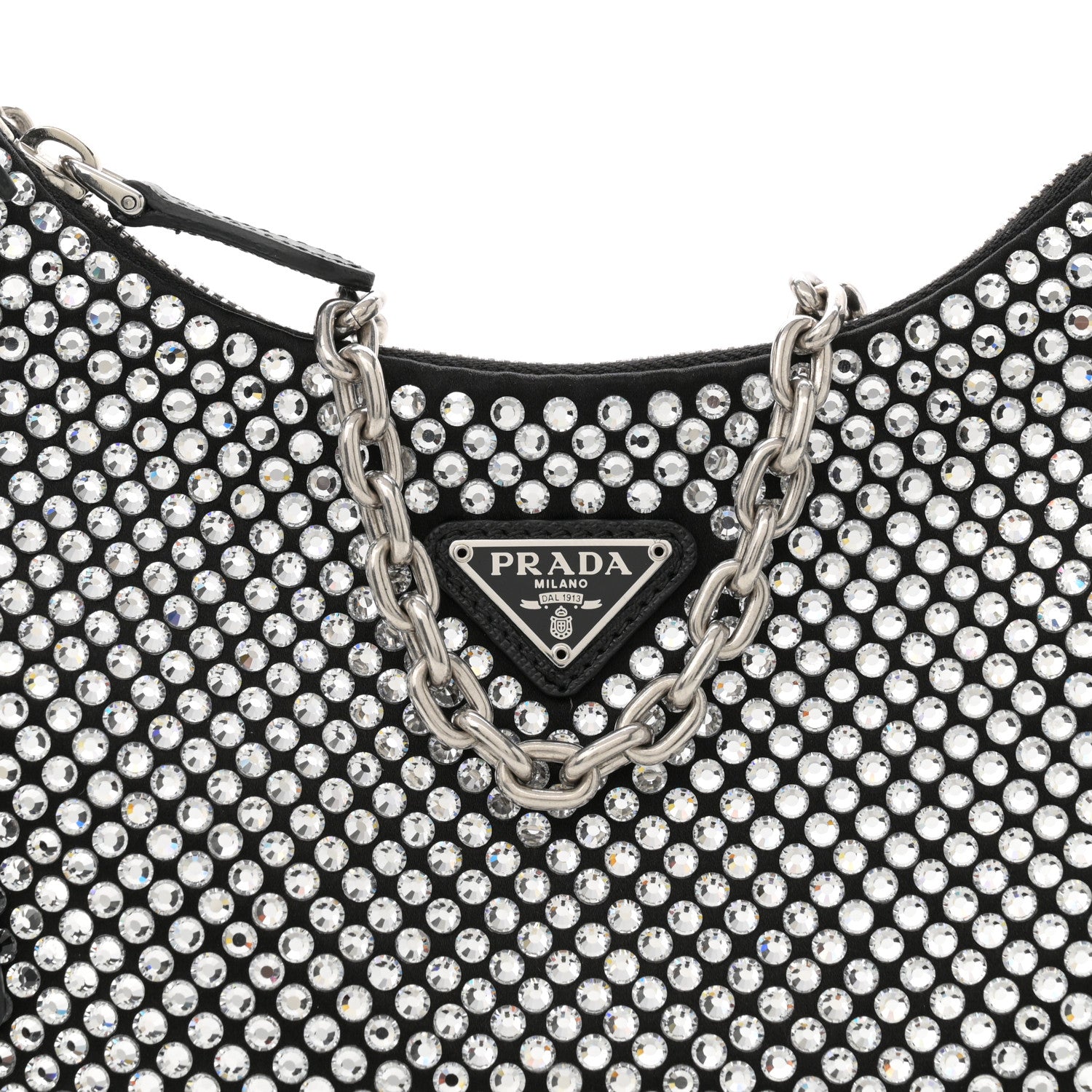 Prada Satin Crystal Re-Edition 2005 Shoulder Bag Cristal 8 of 11