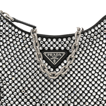 Prada Satin Crystal Re-Edition 2005 Shoulder Bag Cristal 8 of 11