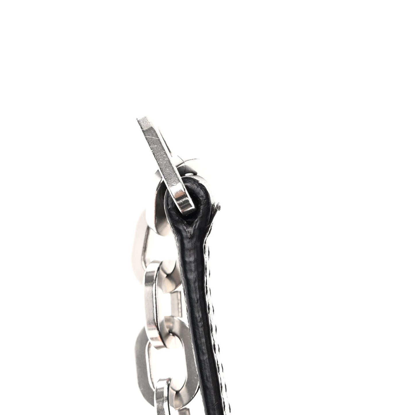 Saffiano Lux Lock Flap Chain Shoulder Bag Black