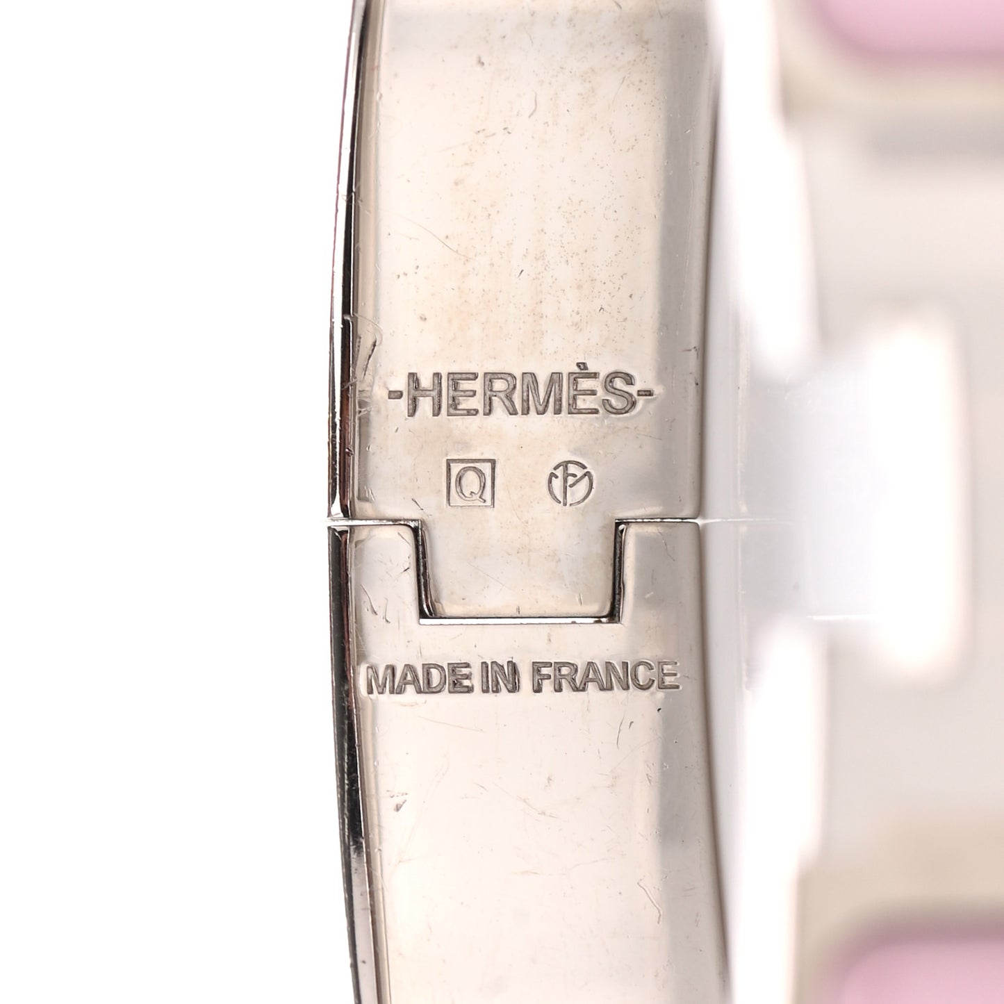 Enamel Narrow Clic Clac H Bracelet PM Rose Dragee