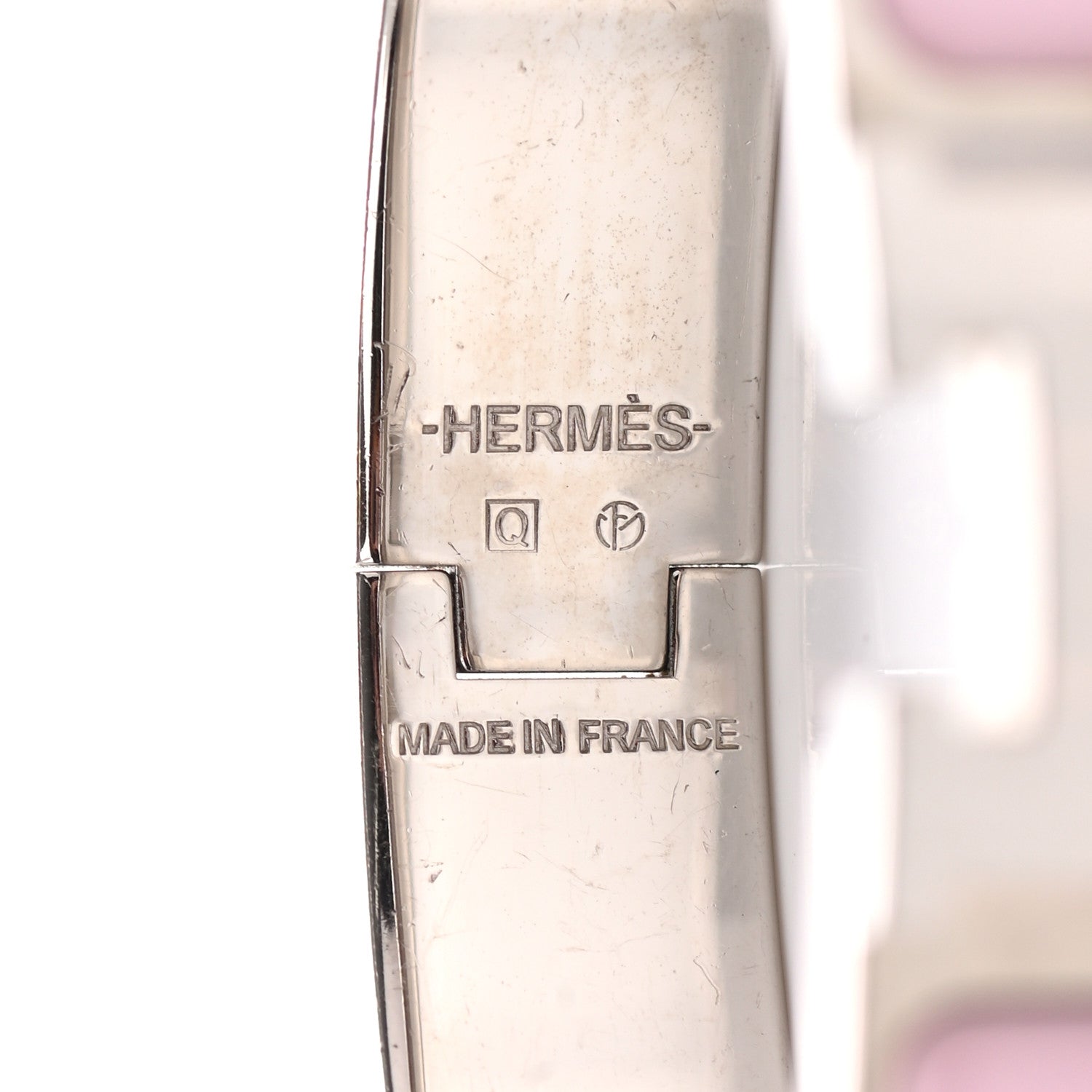Hermes Enamel Narrow Clic Clac H Bracelet PM Rose Dragee 4 of 4