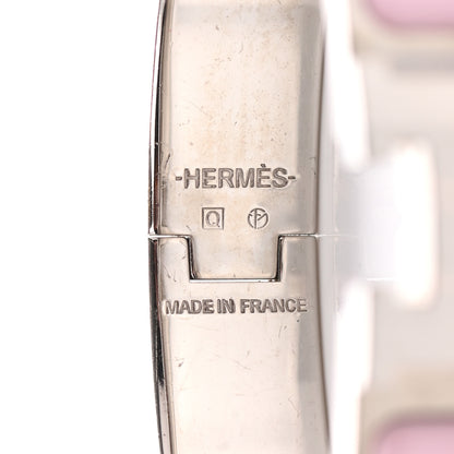 Hermes Enamel Narrow Clic Clac H Bracelet PM Rose Dragee 4 of 4