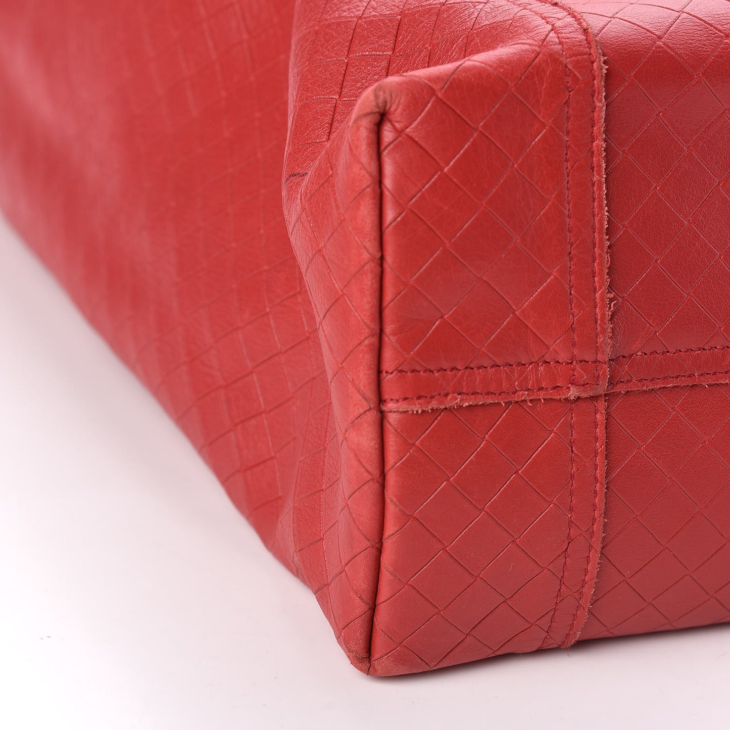 Calfskin Intrecciomirage Tote Red