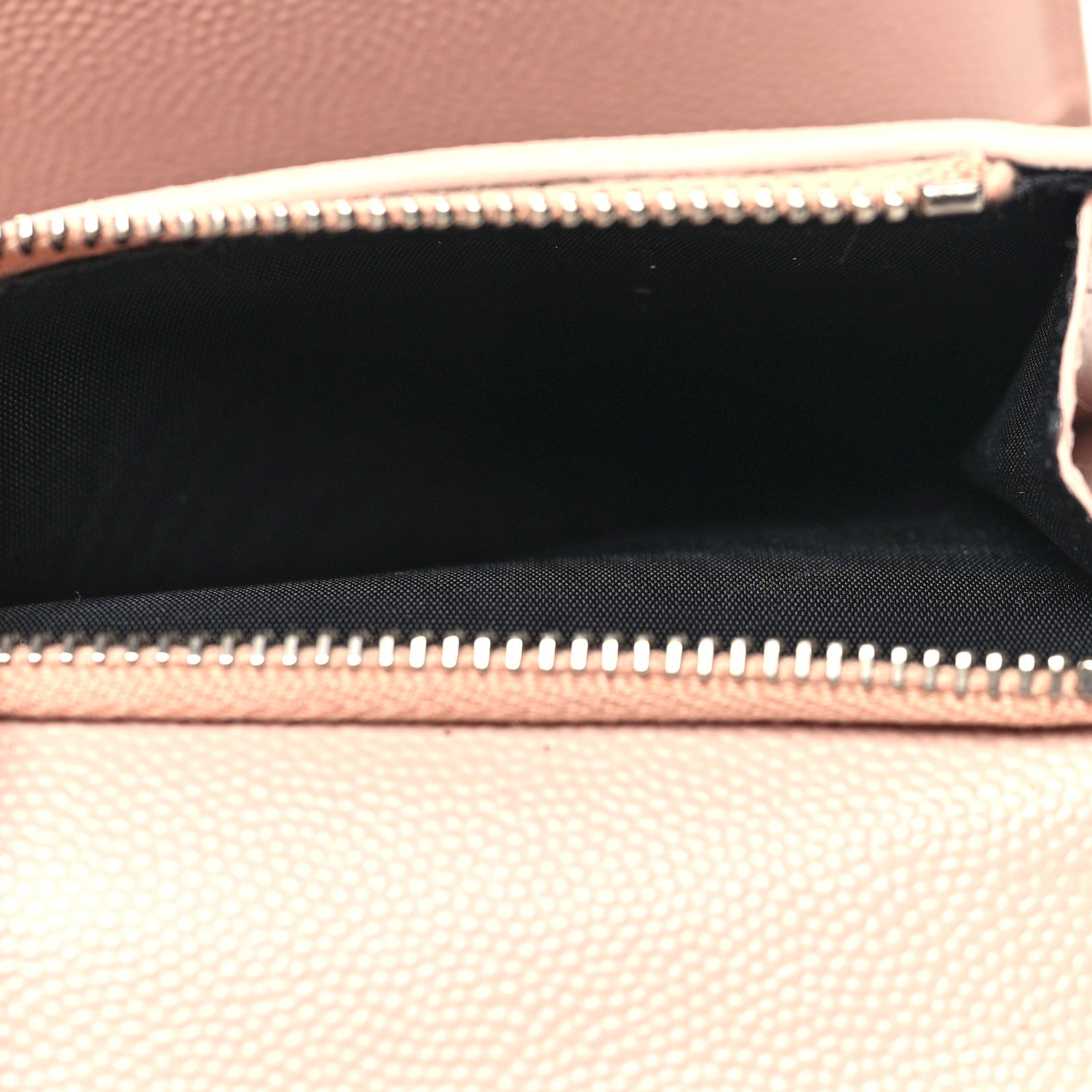 Saint Laurent Grain De Poudre Matelasse Chevron Monogram Compact Tri Fold Wallet Pale Pink 6 of 14