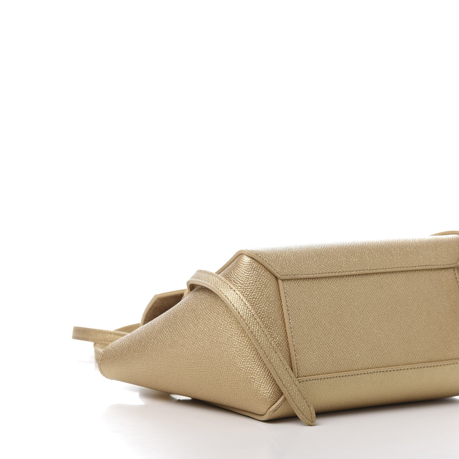 Celine Laminated Calfskin Nano Belt Bag Gold 7 of 11