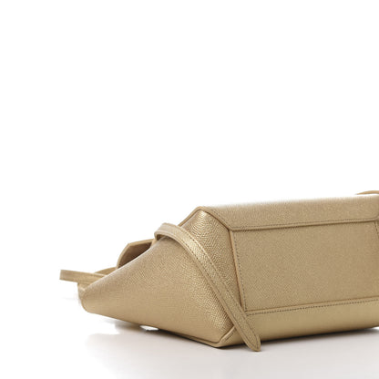 Celine Laminated Calfskin Nano Belt Bag Gold 7 of 11